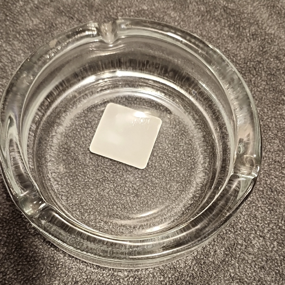 Vintage Anchor Hocking 6" clear ashtray - NWT. Model #44912